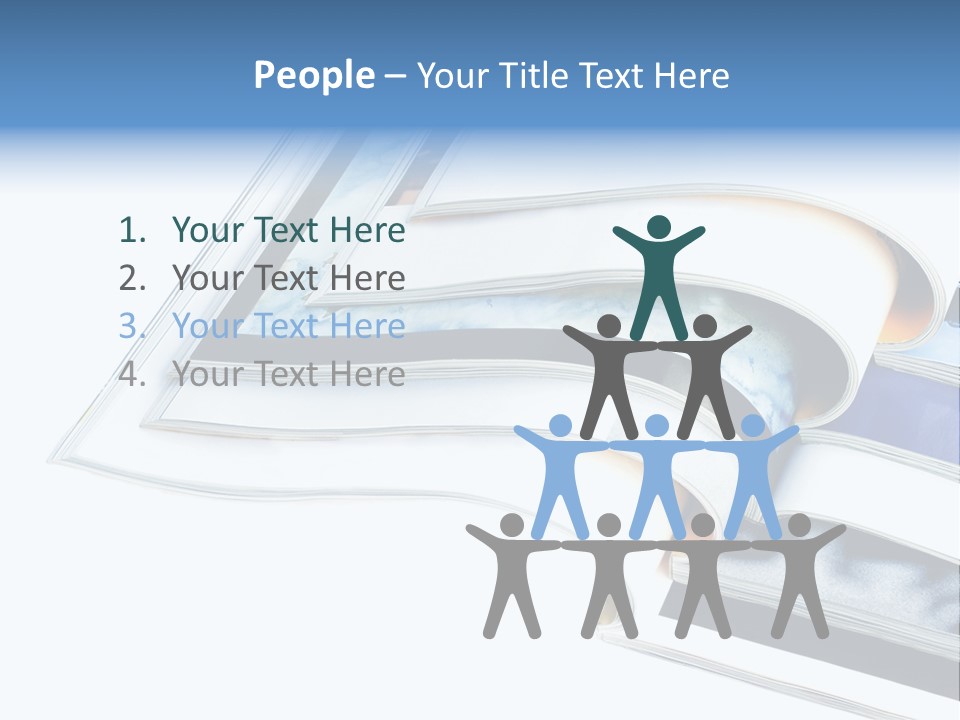 A Book Is Open On A White Background PowerPoint Template