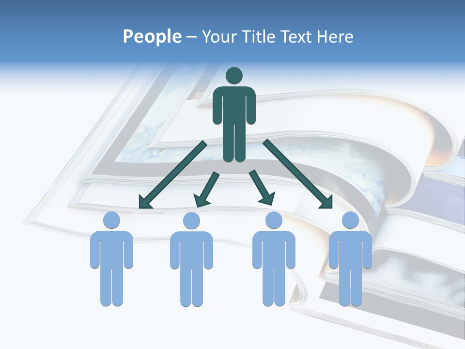 A Book Is Open On A White Background PowerPoint Template