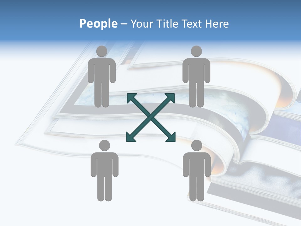 A Book Is Open On A White Background PowerPoint Template