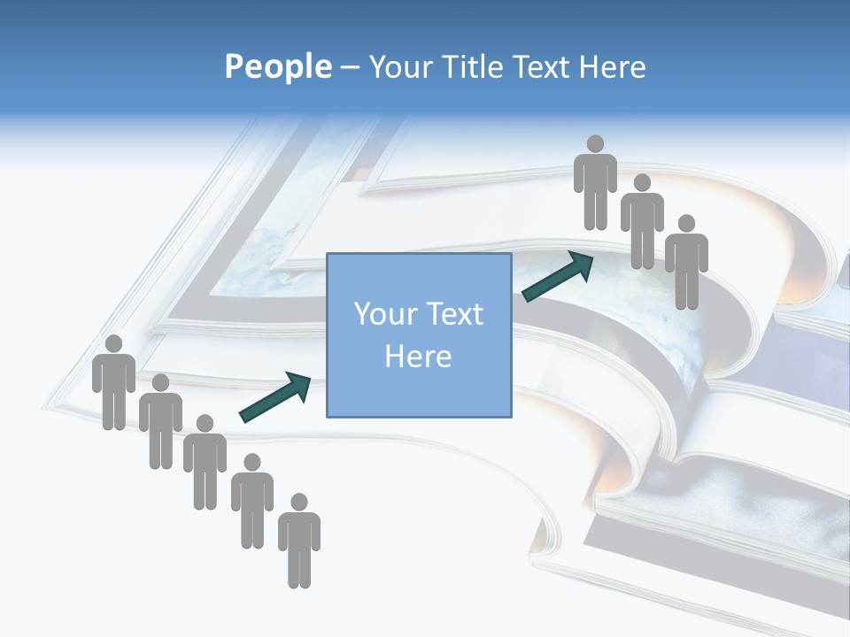 A Book Is Open On A White Background PowerPoint Template