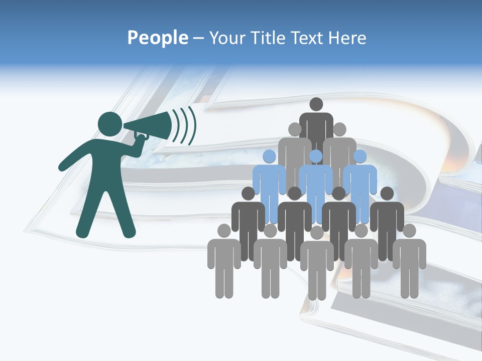 A Book Is Open On A White Background PowerPoint Template