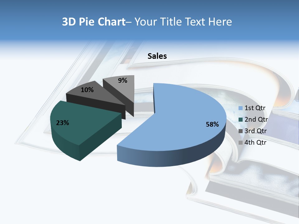 A Book Is Open On A White Background PowerPoint Template