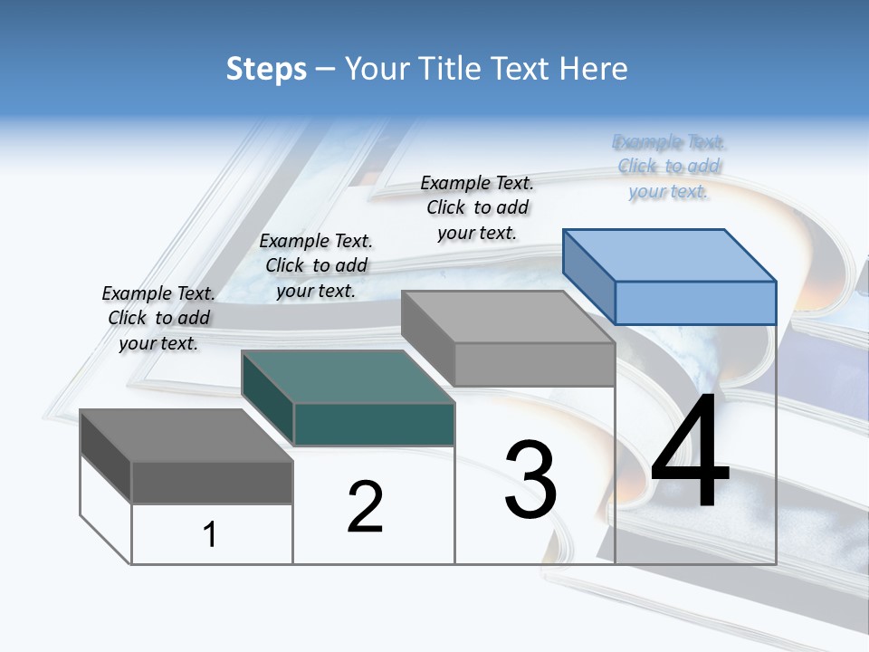 A Book Is Open On A White Background PowerPoint Template