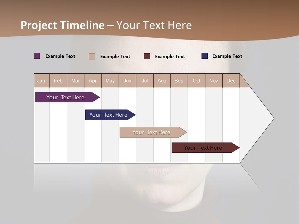 A Woman In A Brown Sweater Is Looking At The Camera PowerPoint Template