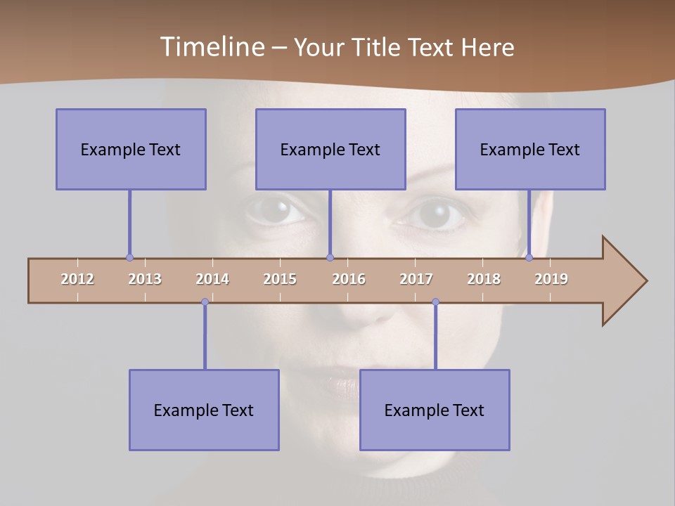 A Woman In A Brown Sweater Is Looking At The Camera PowerPoint Template