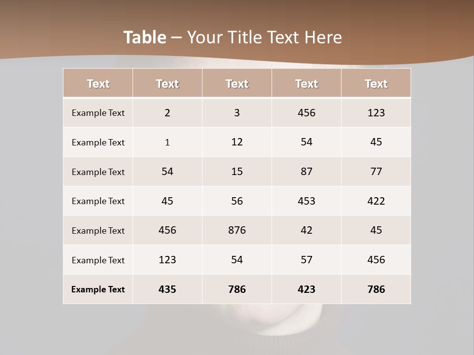 A Woman In A Brown Sweater Is Looking At The Camera PowerPoint Template