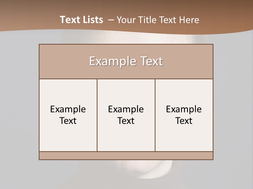 A Woman In A Brown Sweater Is Looking At The Camera PowerPoint Template