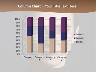 A Woman In A Brown Sweater Is Looking At The Camera PowerPoint Template