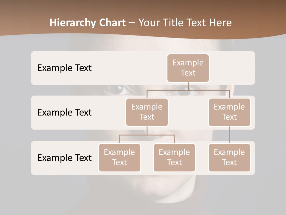 A Woman In A Brown Sweater Is Looking At The Camera PowerPoint Template