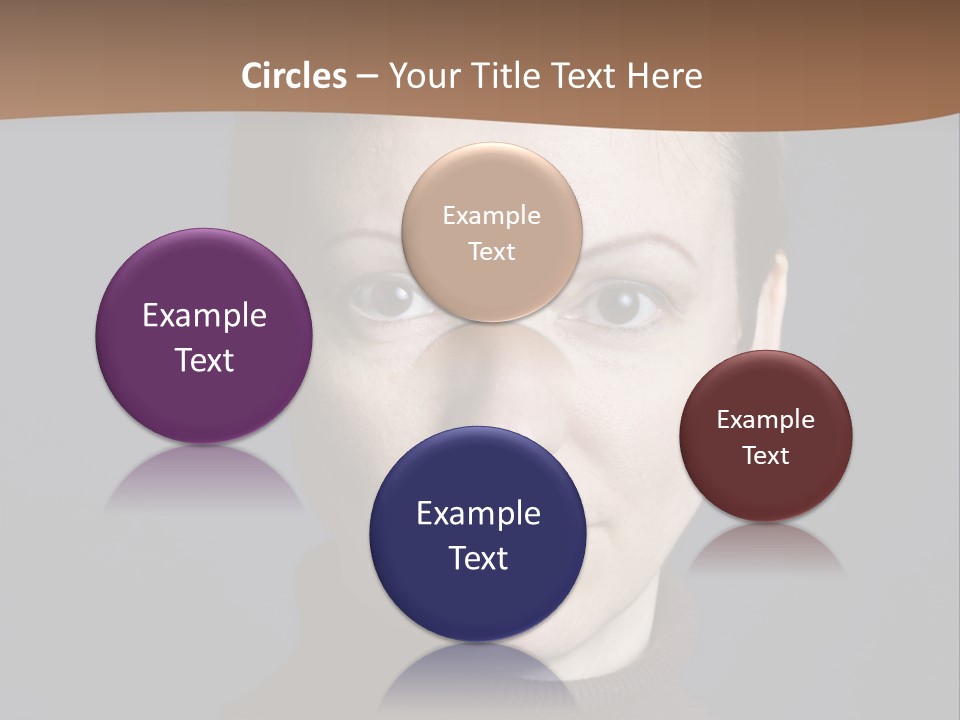 A Woman In A Brown Sweater Is Looking At The Camera PowerPoint Template