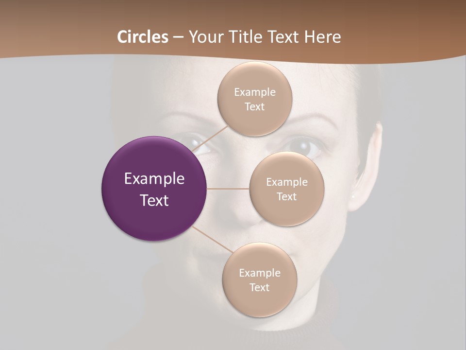 A Woman In A Brown Sweater Is Looking At The Camera PowerPoint Template