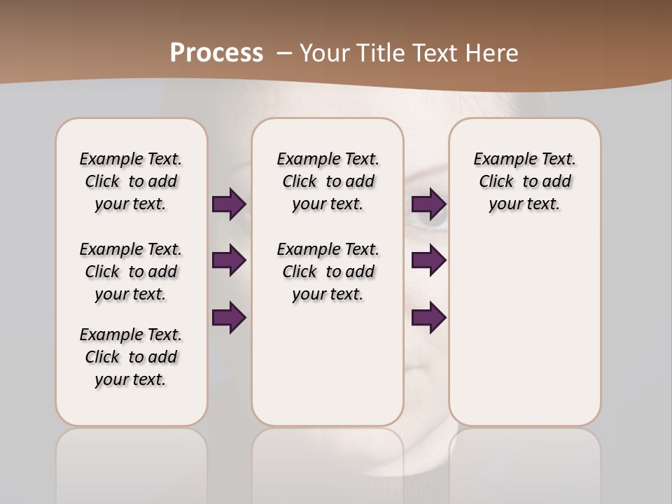 A Woman In A Brown Sweater Is Looking At The Camera PowerPoint Template