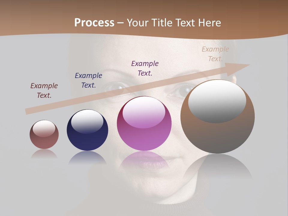 A Woman In A Brown Sweater Is Looking At The Camera PowerPoint Template