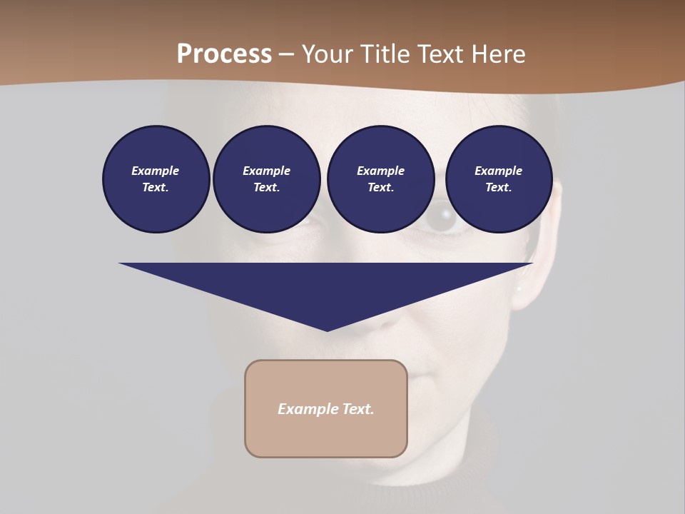 A Woman In A Brown Sweater Is Looking At The Camera PowerPoint Template
