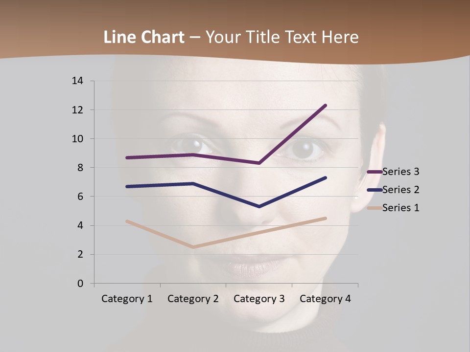 A Woman In A Brown Sweater Is Looking At The Camera PowerPoint Template