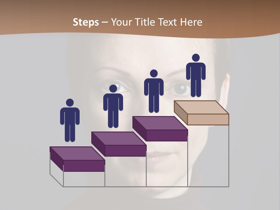 A Woman In A Brown Sweater Is Looking At The Camera PowerPoint Template