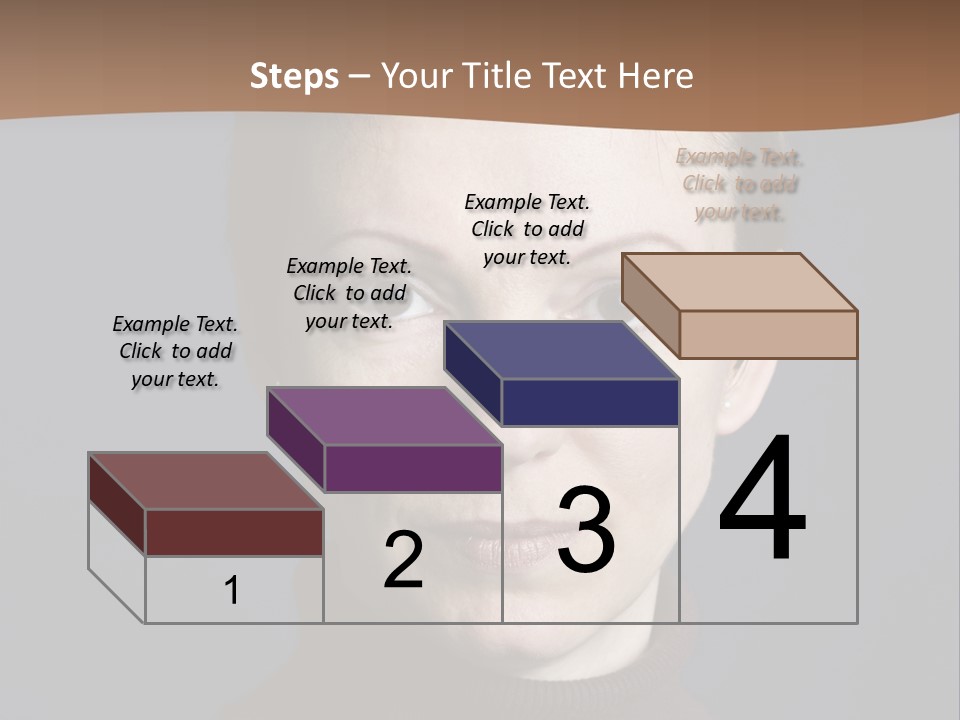 A Woman In A Brown Sweater Is Looking At The Camera PowerPoint Template