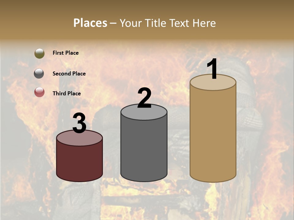 Armchair On Fire PowerPoint Template