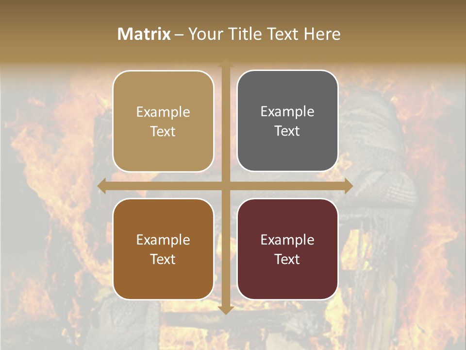 Armchair On Fire PowerPoint Template