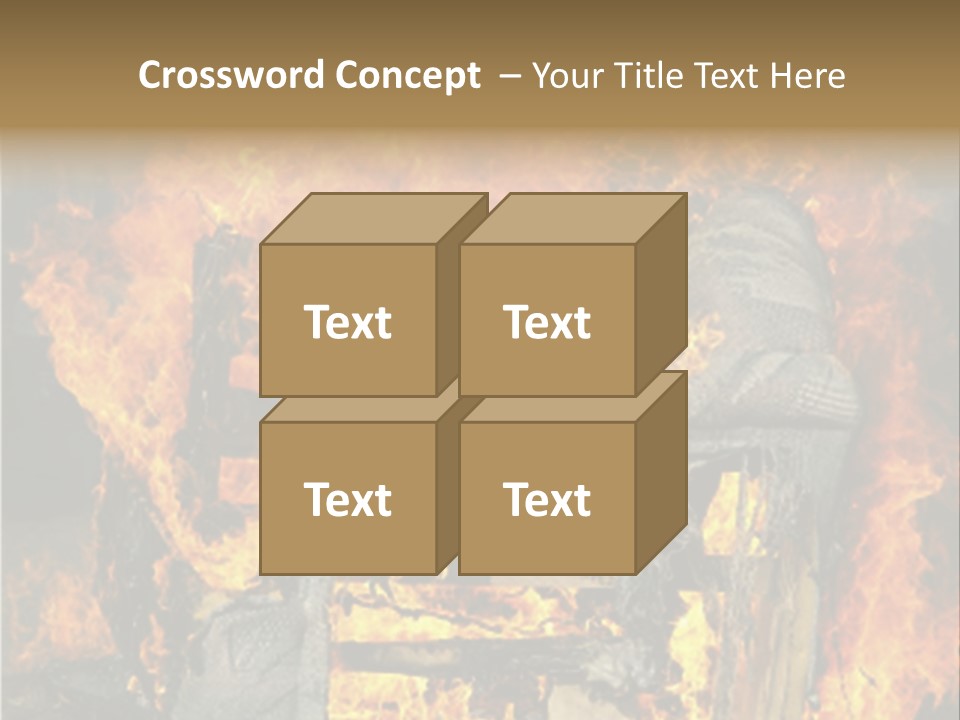 Armchair On Fire PowerPoint Template