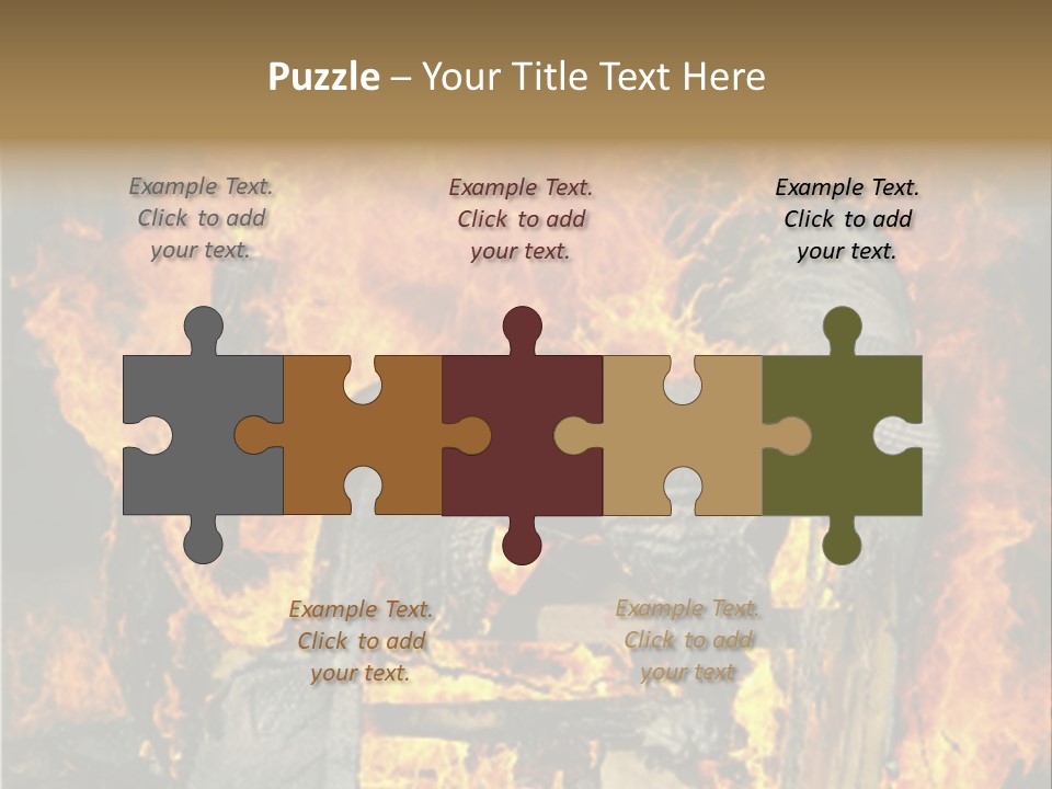 Armchair On Fire PowerPoint Template