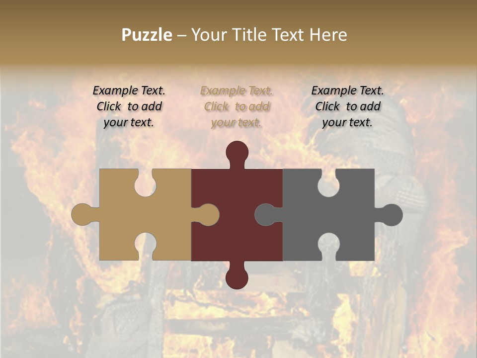 Armchair On Fire PowerPoint Template