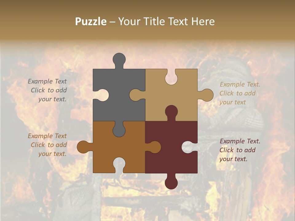 Armchair On Fire PowerPoint Template