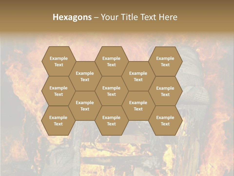 Armchair On Fire PowerPoint Template