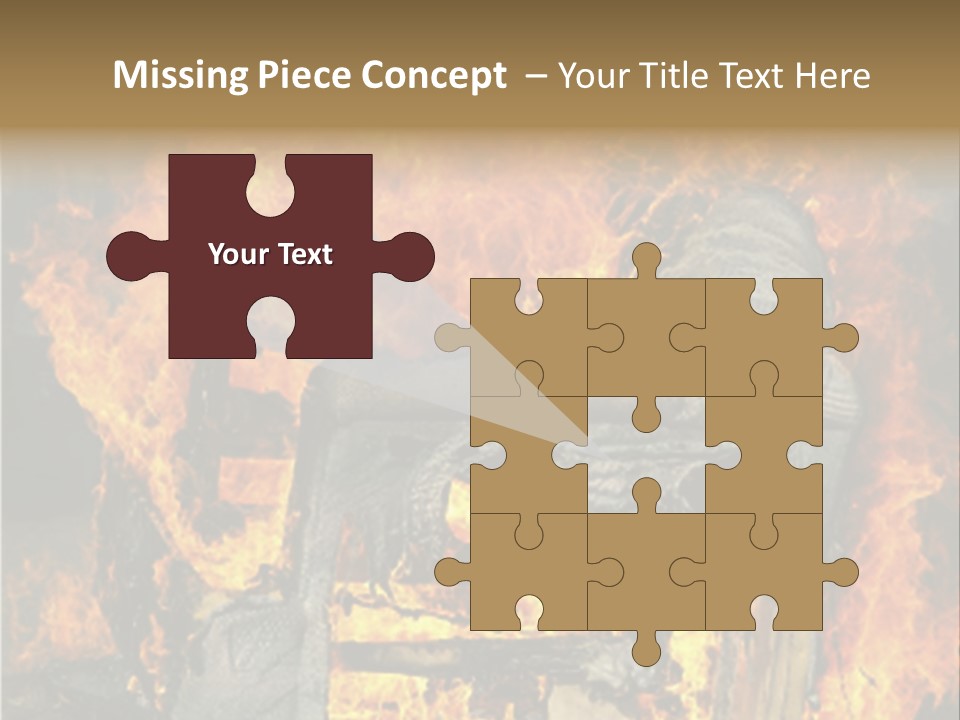 Armchair On Fire PowerPoint Template