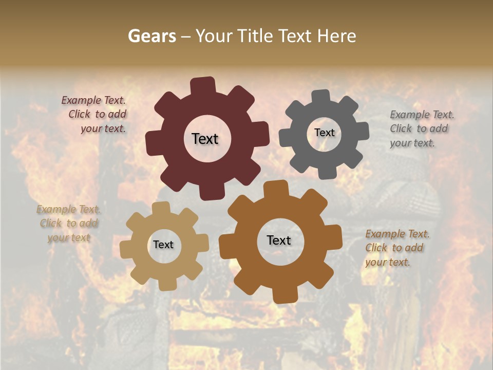 Armchair On Fire PowerPoint Template