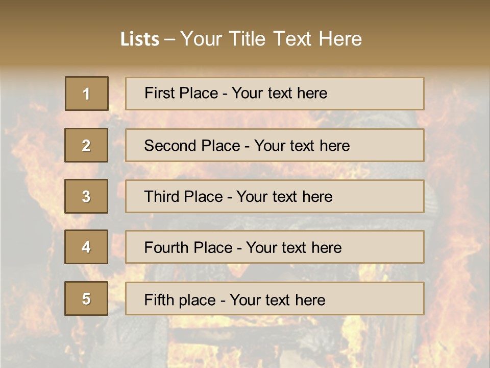 Armchair On Fire PowerPoint Template
