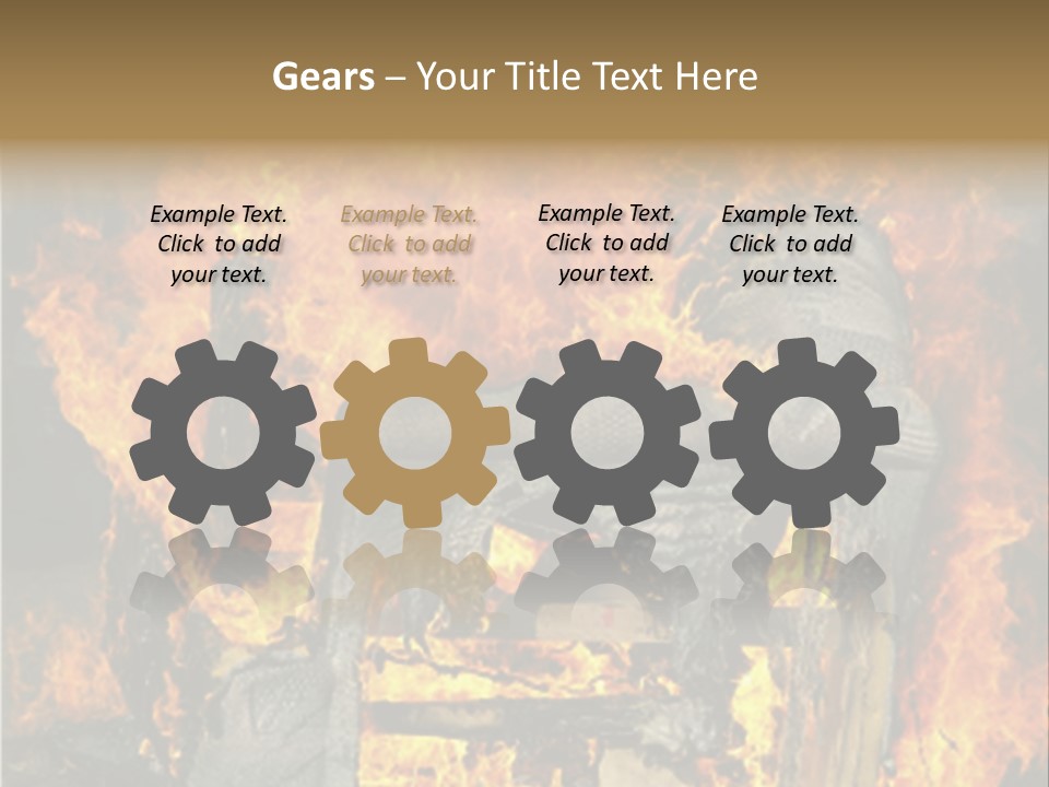 Armchair On Fire PowerPoint Template