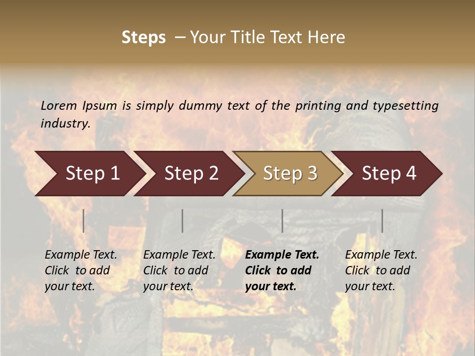 Armchair On Fire PowerPoint Template
