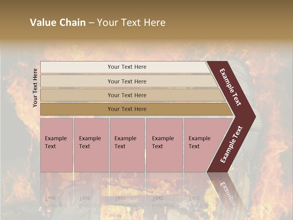 Armchair On Fire PowerPoint Template