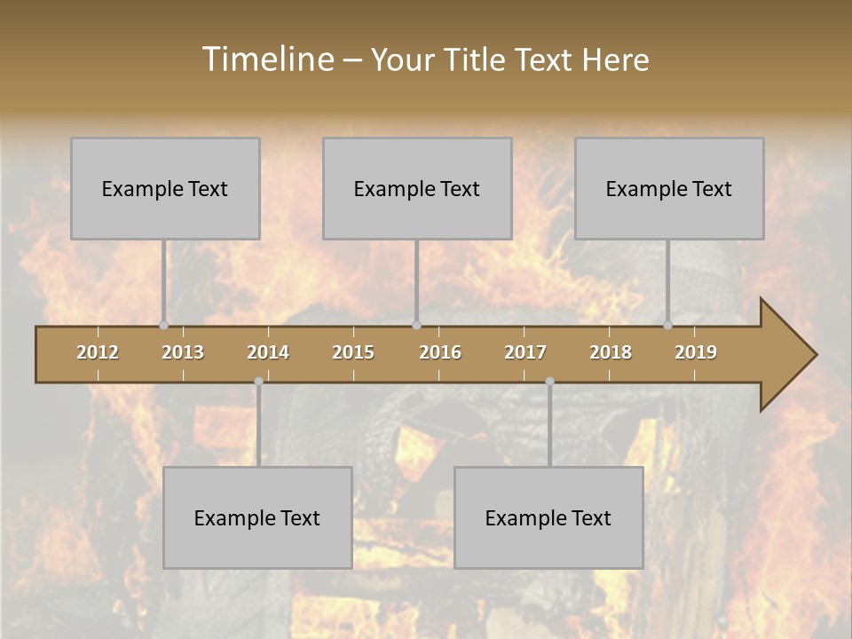 Armchair On Fire PowerPoint Template