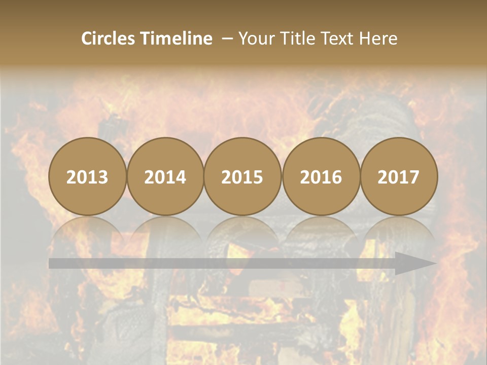 Armchair On Fire PowerPoint Template