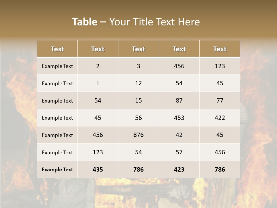 Armchair On Fire PowerPoint Template