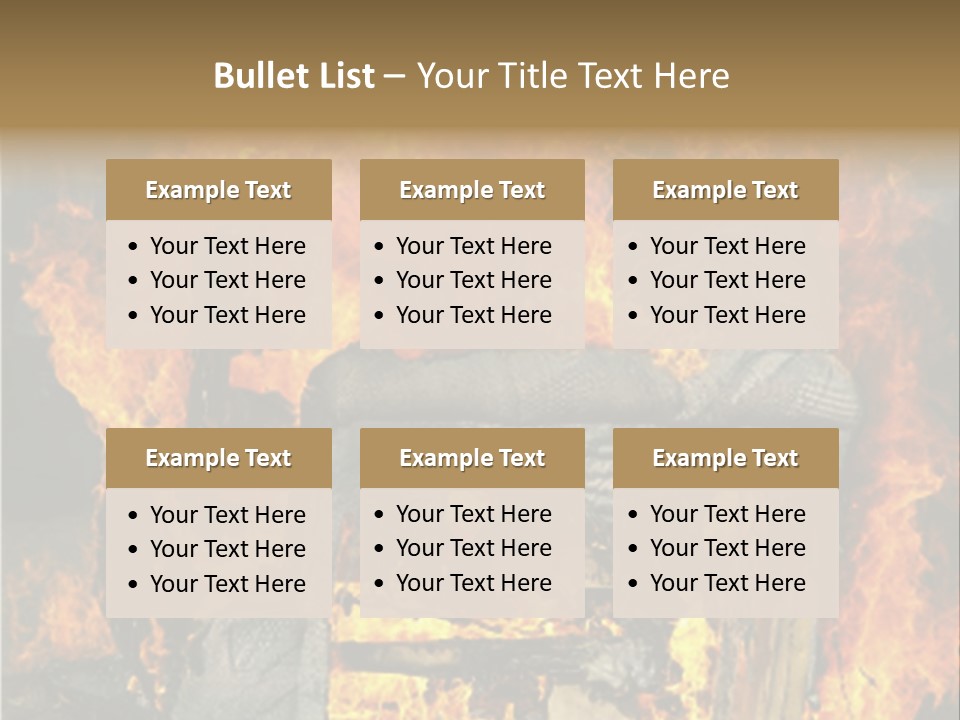 Armchair On Fire PowerPoint Template