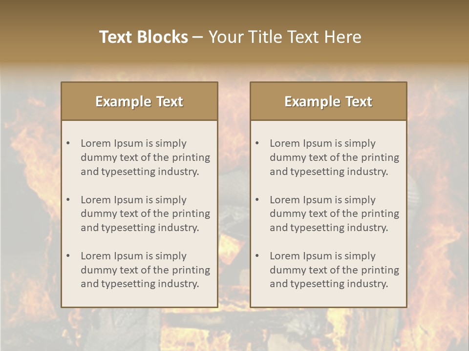 Armchair On Fire PowerPoint Template