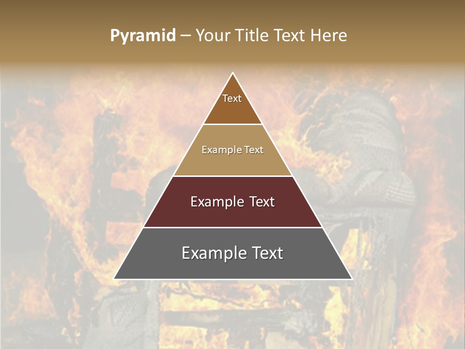 Armchair On Fire PowerPoint Template
