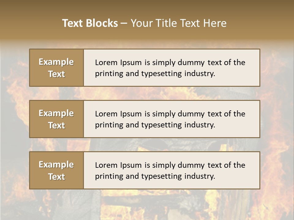 Armchair On Fire PowerPoint Template