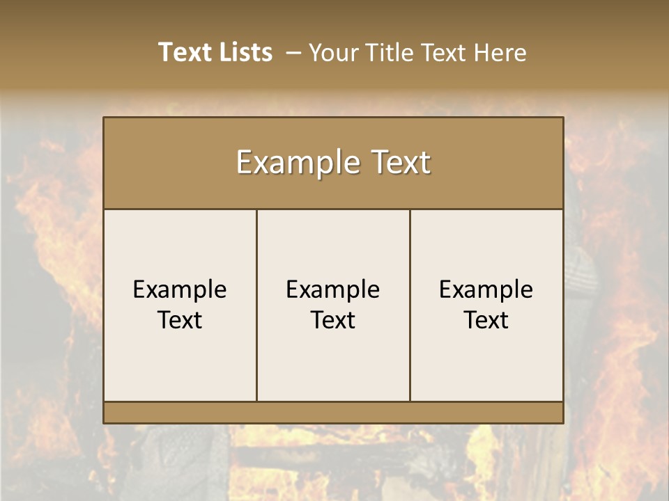 Armchair On Fire PowerPoint Template