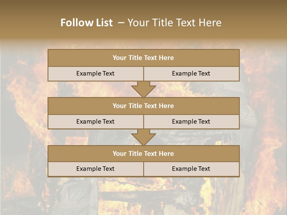 Armchair On Fire PowerPoint Template
