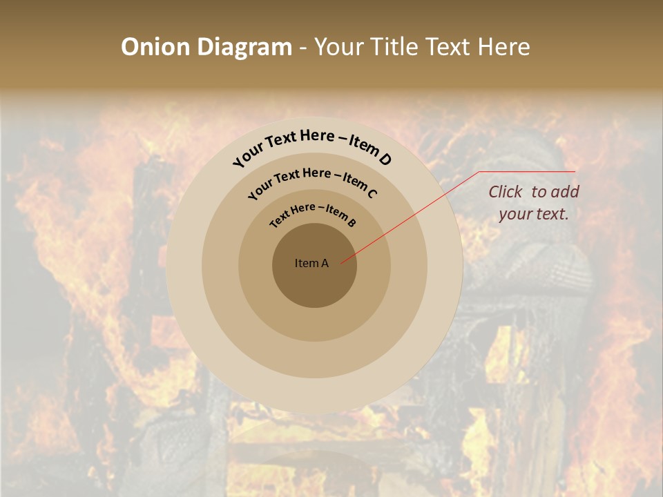 Armchair On Fire PowerPoint Template