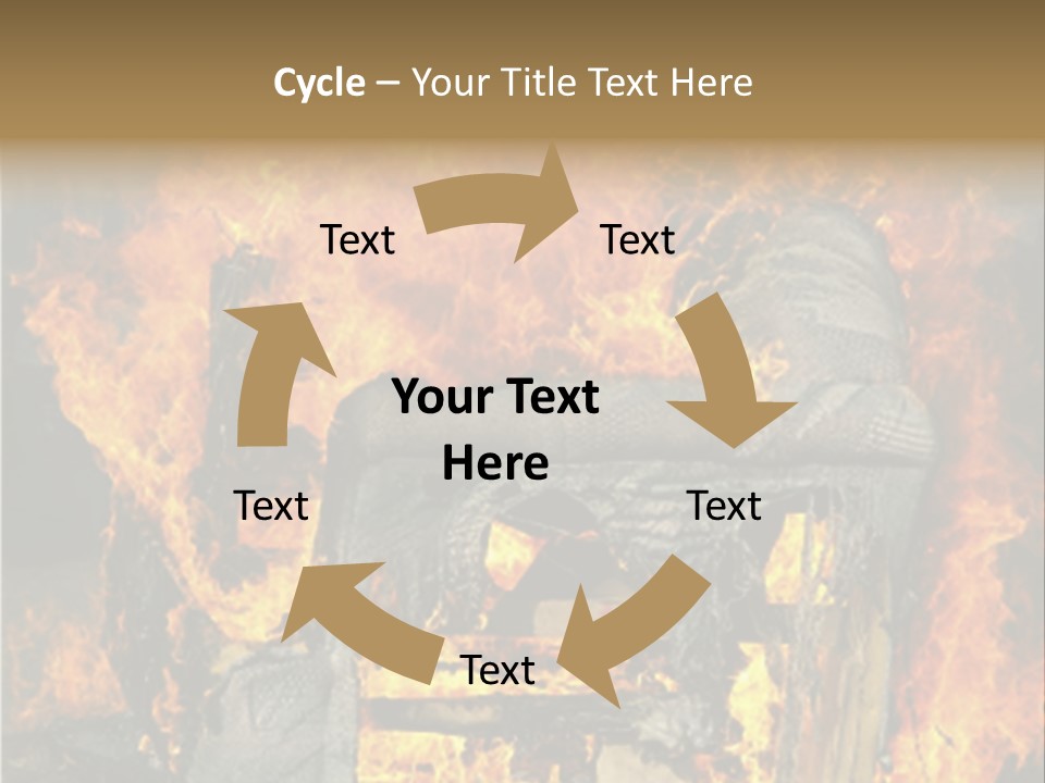 Armchair On Fire PowerPoint Template