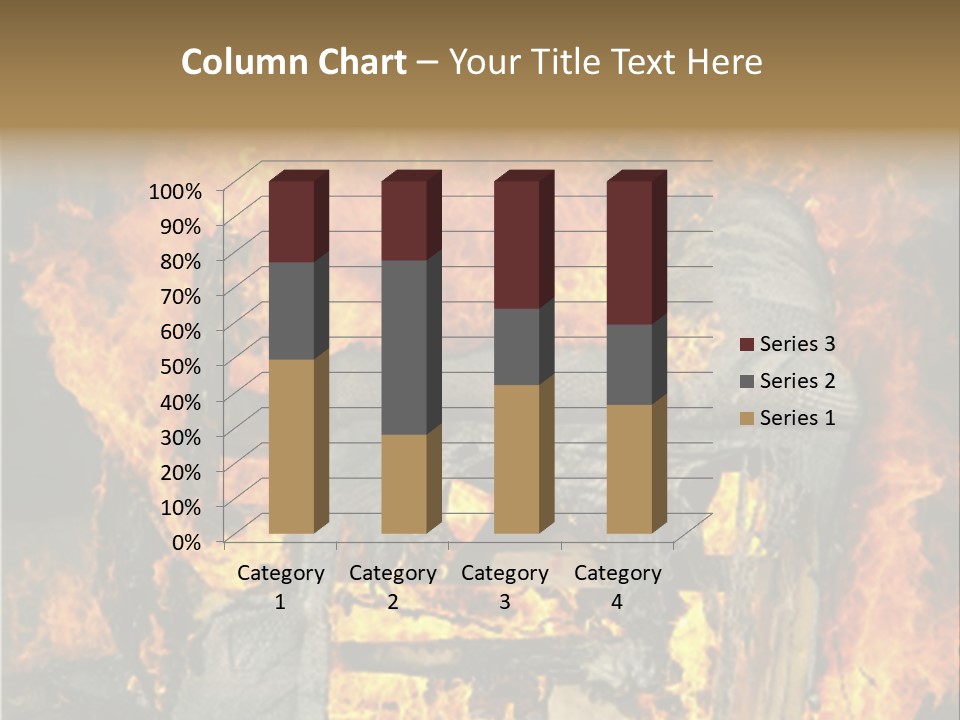Armchair On Fire PowerPoint Template