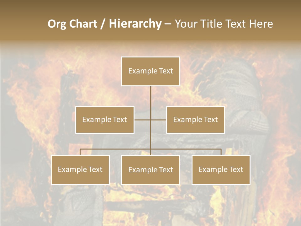 Armchair On Fire PowerPoint Template