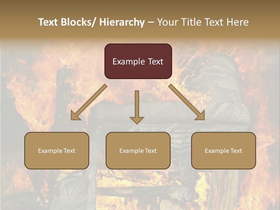 Armchair On Fire PowerPoint Template
