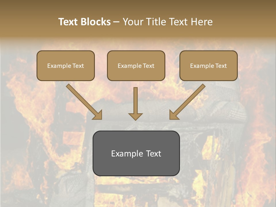 Armchair On Fire PowerPoint Template