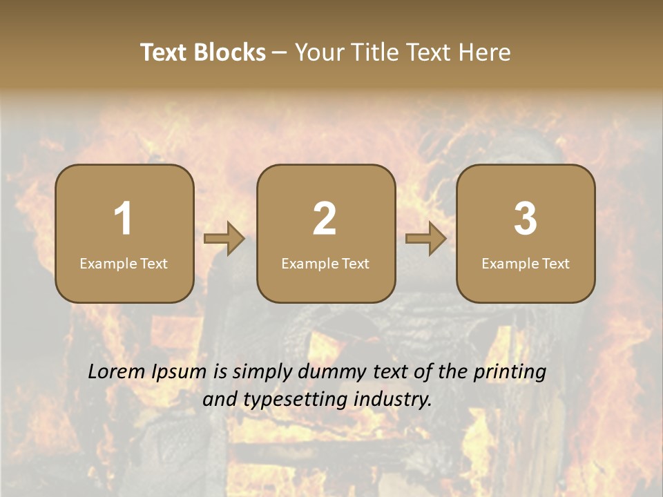 Armchair On Fire PowerPoint Template